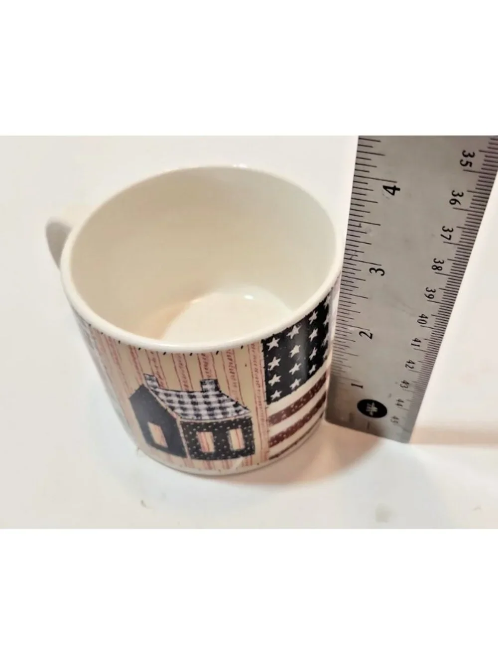 Vtg Oneida Majesticware Lot Of 4 Coffee Cup Mug American Quilt  D C Brown & Co.